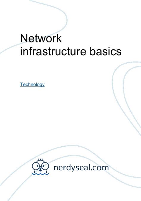 Network Infrastructure Basics 550 Words Nerdyseal