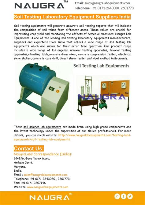 PPT - Soil Testing Laboratory Equipment Suppliers India PowerPoint