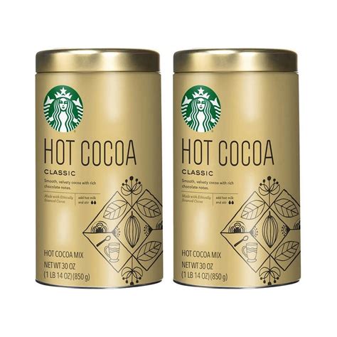 Starbucks Classic Hot Cocoa Mix Oz Tin Pack Rich Dark Chocolate Flavor Walmart