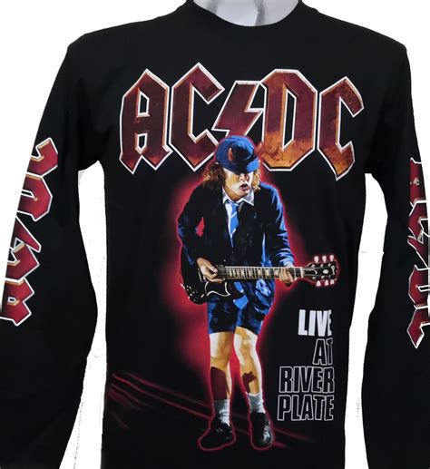 Ac Dc Long Sleeved T Shirt Live At River Plate Size L Roxxbkk