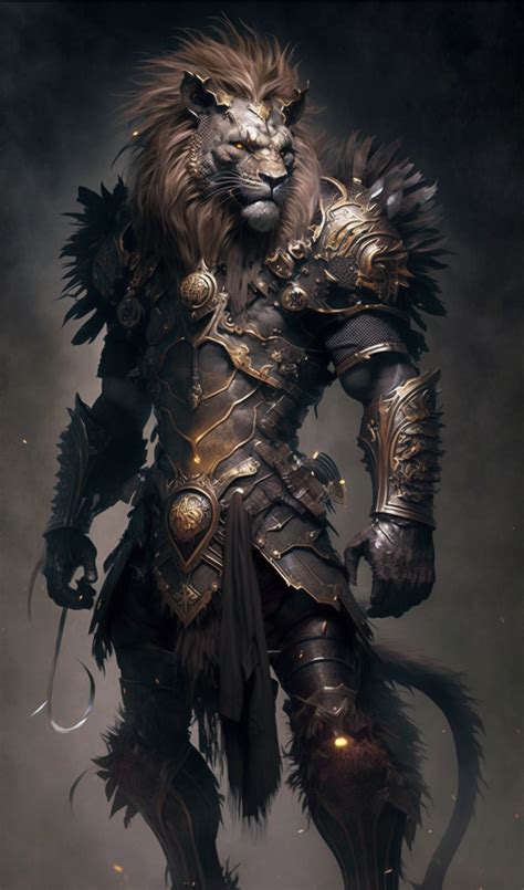 Lion Warrior Fantasy Art Warrior Fantasy Beasts Lion Live Wallpaper