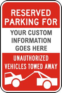 Buy Custom No Parking Signs Orders Over Ship Free