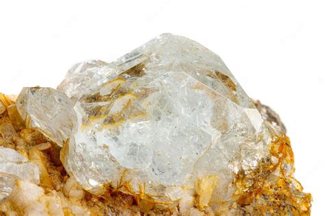 Premium Photo Macro Stone Mineral Quartz With Galena On A White