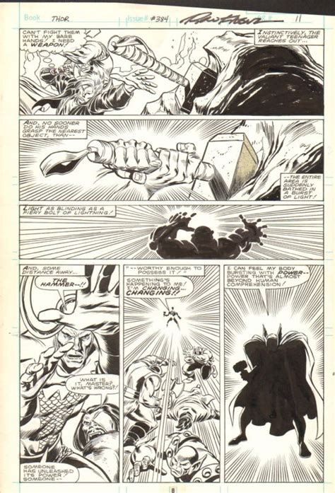 Thor 384 Pg 11 In Gus Poulakas S Ron Frenz Comic Art Gallery Room