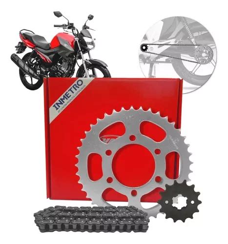 Kit Coroa Pinhão Corrente Yamaha Ybr 150 Factor 2016 A 2022