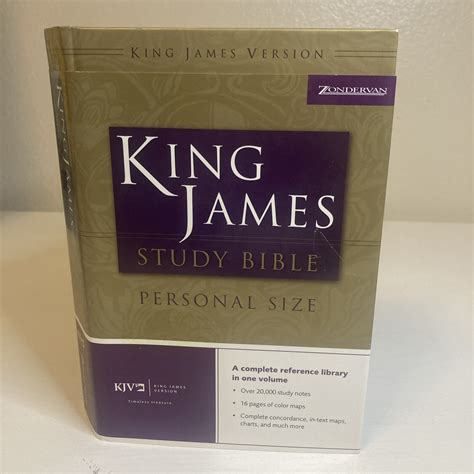 Zondervan KJV King James Version Study Bible Hardcover Book Personal