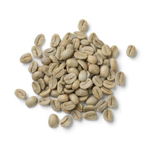 Heap Of Green Unroasted Bolivian Yanaloma Coffee Beans Stock Image