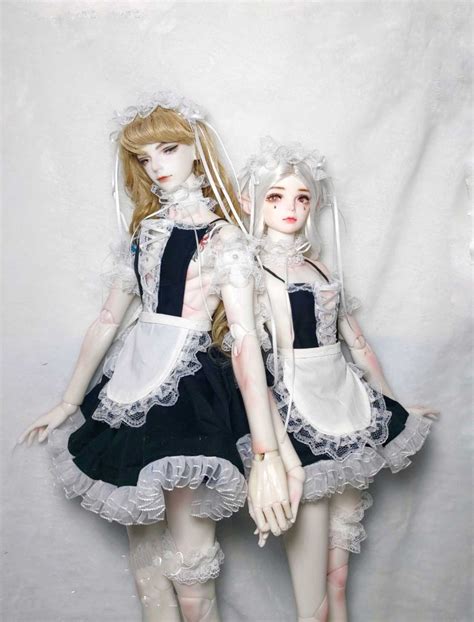 Fashion Doll Clothes Maid Dress For 1 8 1 6 1 4 1 3 Bjd Etsy