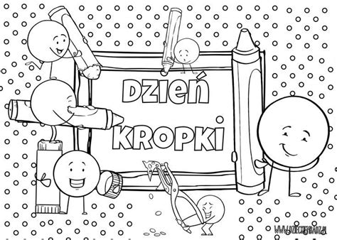 Dzień Kropki kolorowanka XXL Education Comics Cartoons Onderwijs