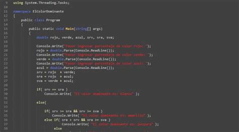 Sentencia If Else VisualStudio C El Color Dominante Tutorias Co