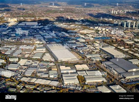 An Aerial View Of Trafford Park Industrial Estate Manchester North