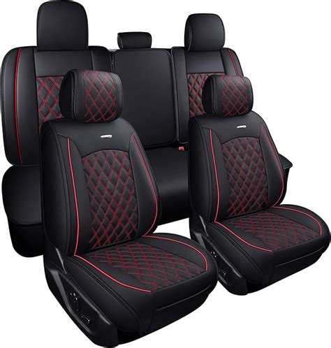 Aierxuan Car Seat Covers Full Set With Waterproof Leather Automotive Vehicle Cushion