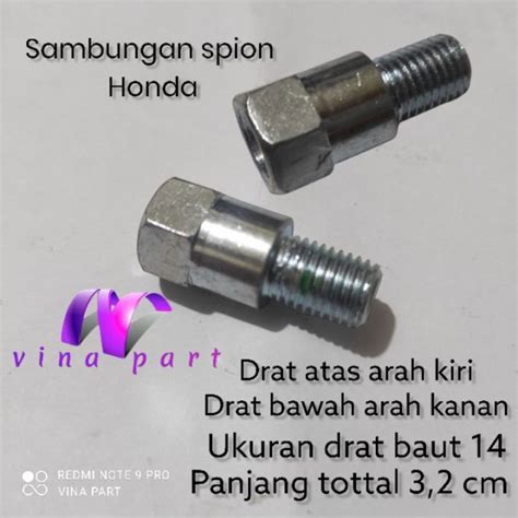 Sambungan Kaca Spion Honda Vario Led New Drat Atas Kiri