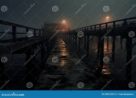 Abandoned Pier Crumbling Generate Ai Royalty Free Stock Image