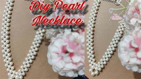 How To Make Pearl Necklace At Home Pearl Necklace Kaise Banaye