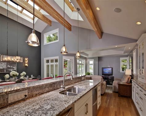 42 Kitchens With Vaulted Ceilings Skylight Ceilings And Compact