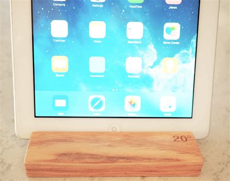 Tablet Holder 4 Angle Deluxe Honey Locust Wood From The Hood