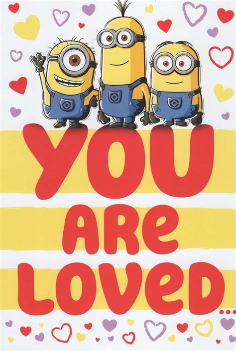 Minion Happy Valentines Day Greeting Card You Are Loved