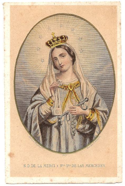 Our Lady Of Mercy With Shackles And Scapular By 12starsvintage Antique