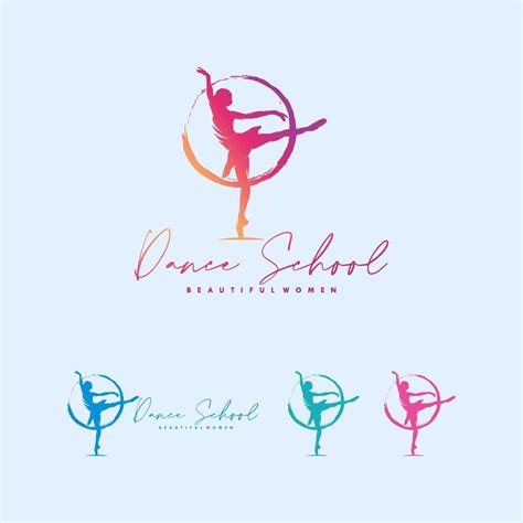 Modern dance school logo design 11155518 Vector Art at Vecteezy