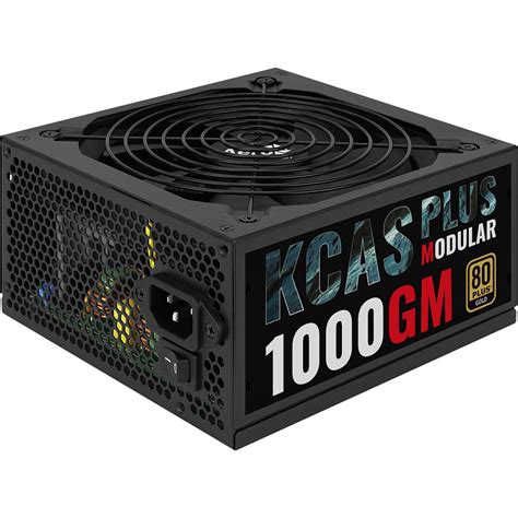 Fonte Gamer Aerocool Kcas Plus 1000w 80 Plus Gold Modular Pfc Ativo