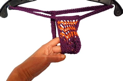 Mens Thong Trunks Mens Swimwear Briefs Mens Cotton Crochet Bikini Handmade Swimsuit For Men