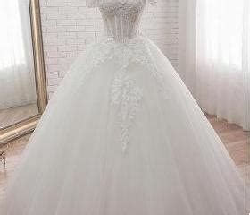 Magbridal Glamorous Tulle Off The Shoulder Neckline Ball Gown Wedding