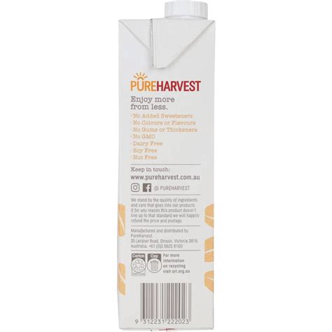 Pureharvest Organic Oat Milk 1l | Woolworths