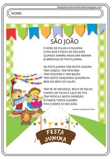 Atividades Juninas Para Alfabetização