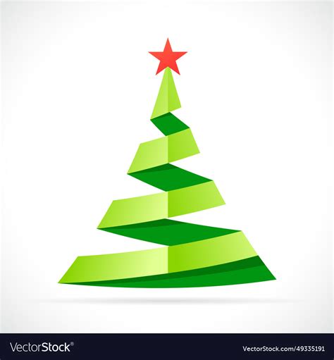 Christmas tree with ribbon concept Royalty Free Vector Image