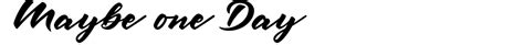 Maybe One Day Font Download