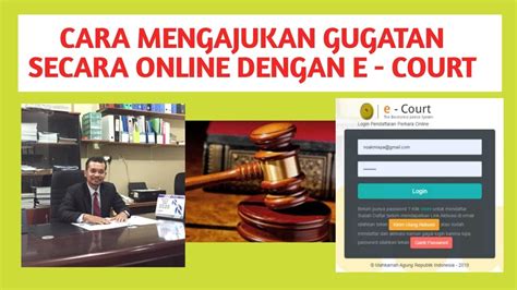 Cara Mengajukan Gugatan Secara Online Melalui E Court Youtube