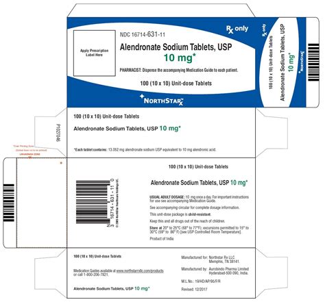 Alendronate Package Insert Drugs