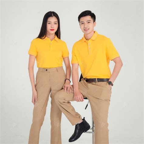 Mẫu áo đồng Phục Công Ty Polo Vàng 016