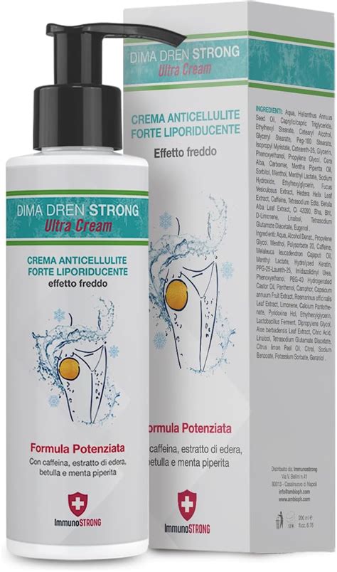 DIMA DRENA STRONG Crème anti cellulite forte crème pour le corps avec