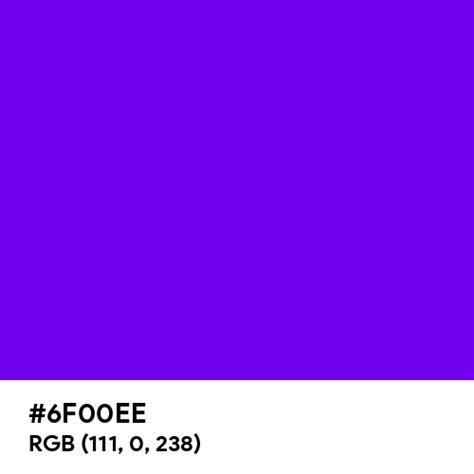 Vivid Indigo color hex code is #6F00EE