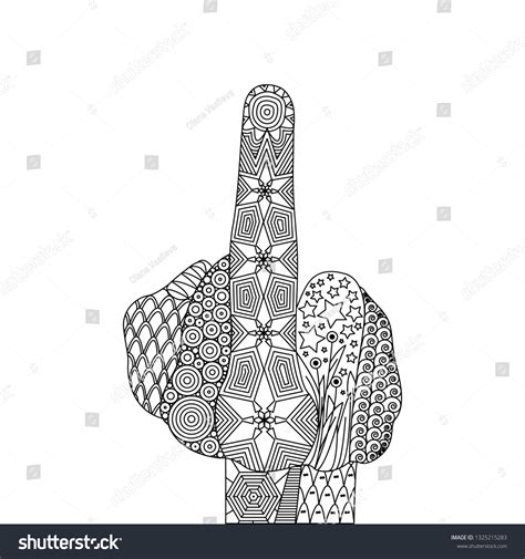 Vector Illustration Zentangle Fuck You Hand Stock Vector Royalty Free Shutterstock