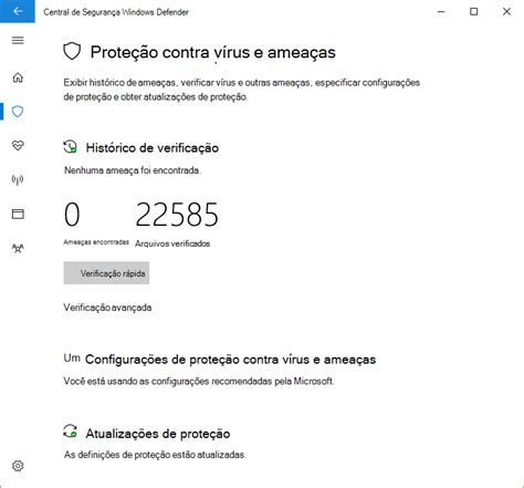 Habilitar o recurso de verificação de antivírus Microsoft Defender