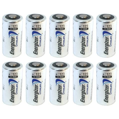 10 Pcs Energizer Lithium Cr123a 3v Photo Lithium Batteries