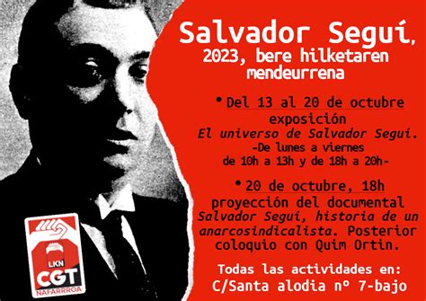 Exposici N Y Charla Sobre Salvador Segu Rojo Y Negro