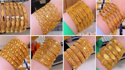 Gold Bangle Set Simple Mehndi Designs Gold Bangles Design 22k Set