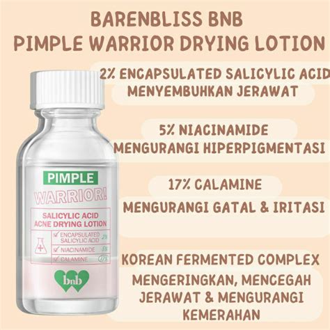 Jual Barenbliss Bnb Pimple Warrior Salicylic Acid Acne Drying Lotion