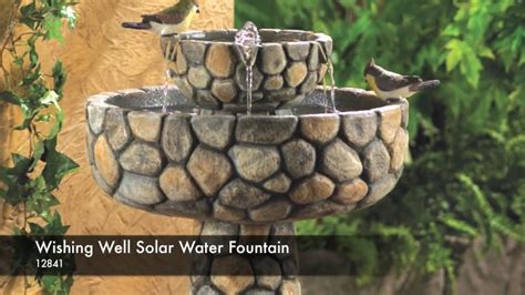 12841 Wishing Well Solar Water Fountain Youtube