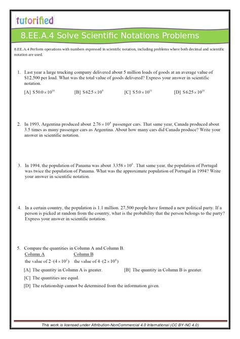 8th Grade Common Core Math Worksheets