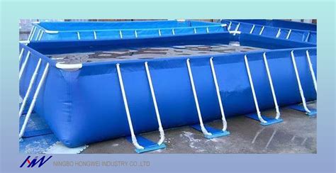 Pvc Mobile Collapsible Indoor Tilapia Fish Farming Tanks Large Plastic