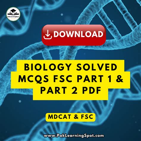 Biology Solved Mcqs Fsc Part 1 And Part 2 Book Pdf Paklearningspot Pls Best Online Website