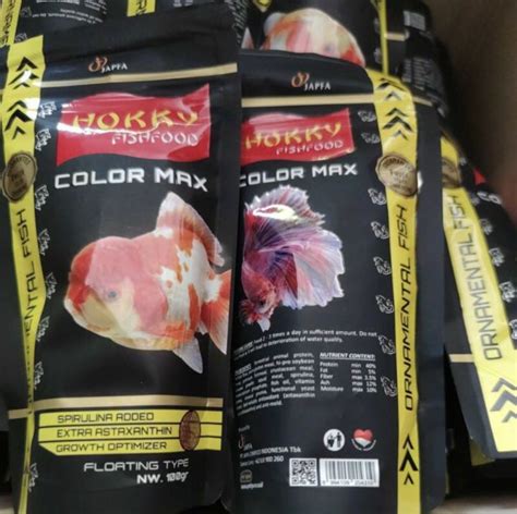 PAKAN IKAN HIAS MAKANAN IKAN KOKI KOI CUPANG HOKKY COLOR MAX 100GR