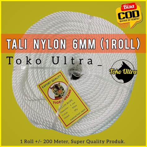 Jual Tali Nylon Mm Roll Tambang Nilon Mm Tali Nilon Putih