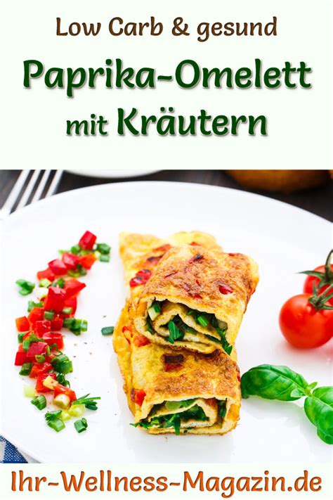 Low Carb Paprika Omelett Mit Kr Utern Gesundes Vegetarisches