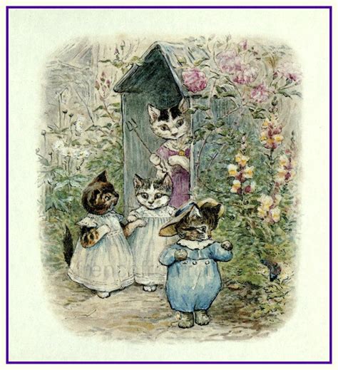 Vintage Beatrix Potter Nursery Rhyme Illustration Tom Kitten Etsy